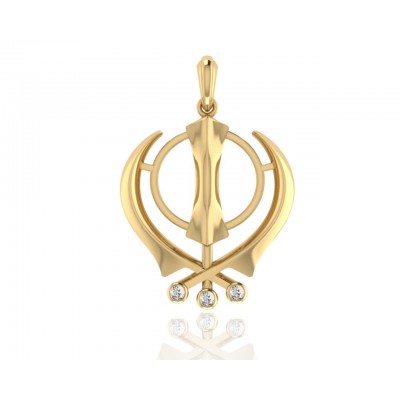 Gold Khanda Pendant